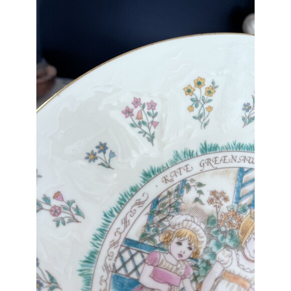 Kate Greenaway Almanack Decorative Plate Royal Doulton Vtg 70s Scorpio Girls - Picture 4 of 6